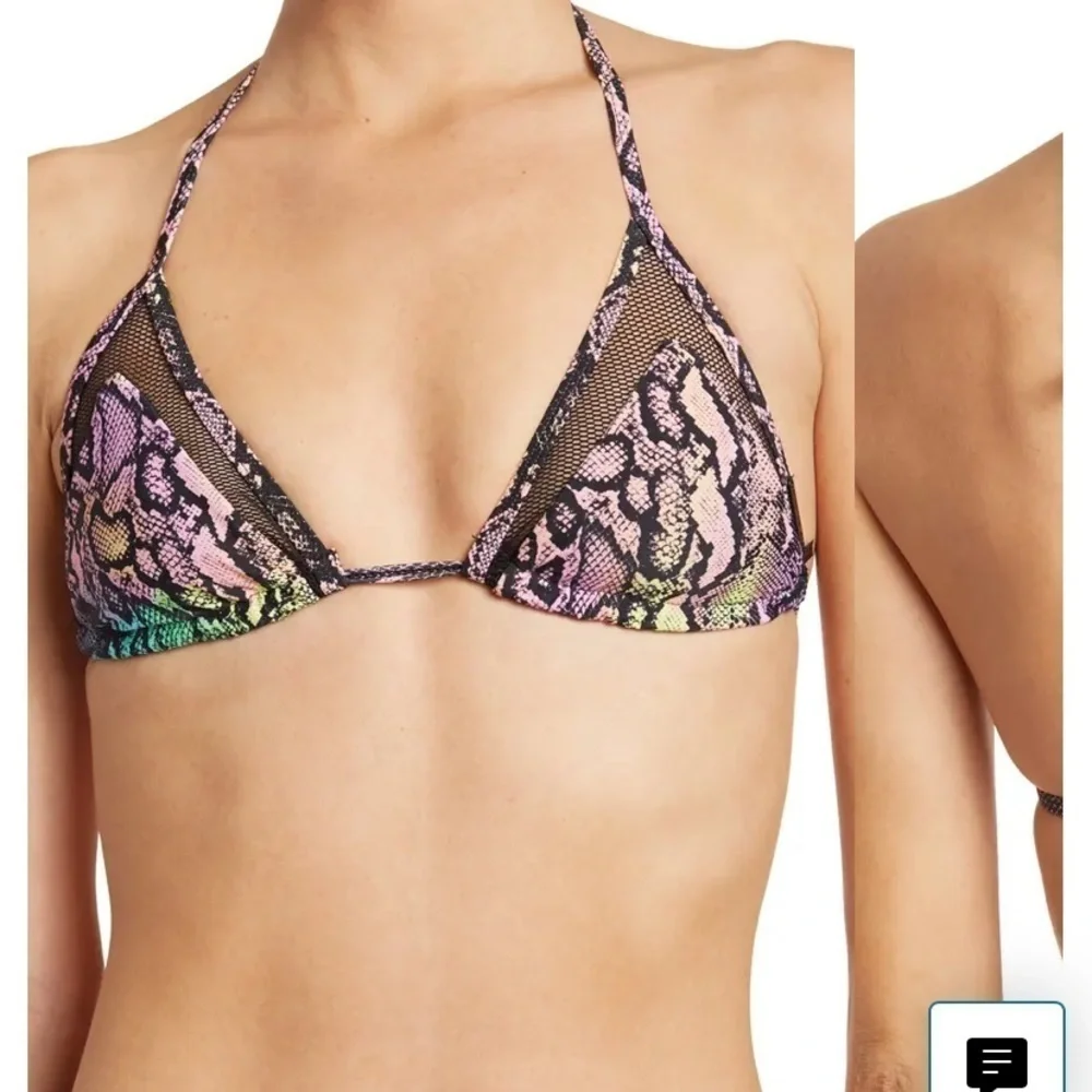 kendal + kylie triangle mesh bikini top medium bottom xs